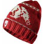 Bonnets de ski Dale of Norway rouge rubis en laine à motif ours look fashion 