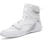 Chaussures de lutte blanches en cuir synthétique légères Pointure 35 look fashion pour femme 