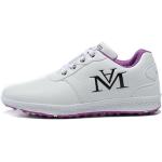 Chaussures de golf violettes en cuir résistantes à l'eau Pointure 35 look fashion pour femme 