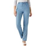 Damart - Pantalon Fluide Pur Coton pour Femme, Coupe Ample, Bleu Chambray, 46