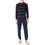 Pyjamas en velours Damart bleu marine à rayures en velours Taille S look fashion pour homme 