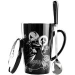 damdos Coffee Mugs Nier Automata Cosplay 2B 9S Coffee Cup Ceramic Mugs with Lid Daily Drink Tea Milk Coffee Glass(12 Oz)