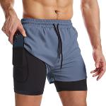 Shorts de ping pong bleus en polyester respirants Taille XL look fashion pour homme 