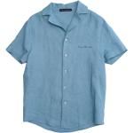 Chemises Daniele Alessandrini bleues en lin Taille 10 ans look fashion pour fille de la boutique en ligne Miinto.fr avec livraison gratuite 