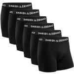 Boxers Danish Endurance noirs en coton oeko-tex en lot de 6 Taille 4 XL look fashion pour homme 