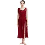 Robes de cocktail rouges en lycra sans manches Taille L classiques pour femme en promo 