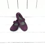 Chaussures de marche prune en cuir Pointure 37 pour enfant 