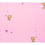 Papiers peints roses à motif ours pour enfant 