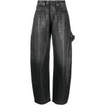 Jeans gris en cuir verni à paillettes W24 L29 classiques pour femme en promo 