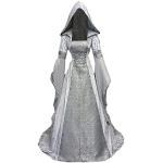 Chemises longues de mariée grises à carreaux Taille S plus size look médiéval pour femme 
