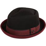 DASMARCA-Collection Hiver-Chapeau de Feutre Porkpie Noir/Burgundy-Edward-XL