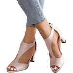 Sandales beiges en cuir pour pieds larges Pointure 39 look fashion pour femme 