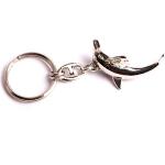 Porte-clés souvenir argentés en métal à motif animaux fait main look fashion 