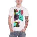 T-shirts à imprimés blancs David Bowie Taille L look Rock pour homme 