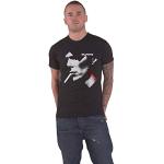 T-shirts à imprimés noirs David Bowie Taille L look Rock pour homme 