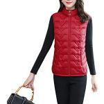 Gilets zippés rouges sans manches Taille 4 XL look fashion pour femme 