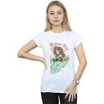DC Comics Femme Poison Ivy Paisley T-Shirt Blanc Large