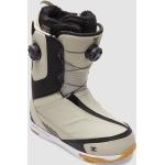 Boots de snowboard DC Shoes blanches en fausse fourrure rigides à laçage BOA 