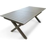 DCB GARDEN Table de jardin en aluminium quartz - FLORIDE - marron aluminium FLORIDE-TB240-ALU-Q
