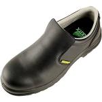 Chaussures de travail  noires norme S2 en microfibre antistatiques Pointure 44 look fashion pour homme 
