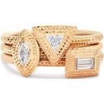 Bagues en or rose en or rose 18 carats en diamant avec certificat d'authenticité Taille 52 pour femme 
