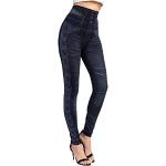 Jeans taille haute noirs Taille L look sexy pour femme 
