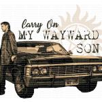 Dean Impala Carry On Poster Inspiré Par Supernatural | Aj