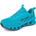 Chaussures de running bleu ciel respirantes look fashion pour homme 