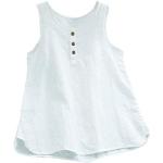 Pyjamas de grossesse blancs en velours sans manches à col en V Taille 3 XL plus size look fashion pour femme 
