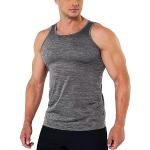 T-shirts de compression gris en lycra à franges à manches courtes Taille XL look fashion pour homme 