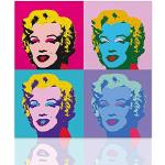 Posters de pop art multicolores en bois Andy Warhol modernes 