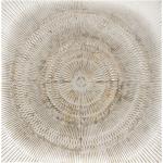 Déco murale Mandala , métal, blanc 100x100 cm