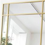 Miroirs muraux dorés en métal art déco 