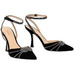 Sandales Guess noires en daim à strass à bouts ronds Pointure 38 avec un talon de plus de 9cm look fashion pour femme 