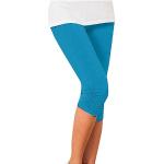 Leggings courts bleues claires respirants Taille XXL plus size look casual pour femme 