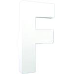 Décopatch AC705C - Un support en papier blanc mâché 3x10,5x20,5 cm, Lettre F