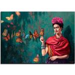 Posters à rayures à motif papillons Frida Kahlo modernes 