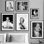 Décoration de maison de Style nordique pour salon, toile de film Star Marilyn Monroe, peintures murales, affiche d'art, décoration imprimée d'images