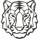 Plaques de porte Paris Prix noires en métal à motif tigres modernes en promo 