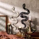 Décors muraux marron en bois à motif serpents style bohème 