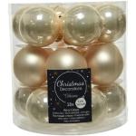 Decoris Lot de 18 boules de Noël, en verre, 4 cm chacune, petites, nacre