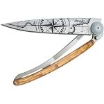 Couteaux de poche Deejo gris acier en olivier modernes 