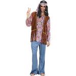 Déguisements des années 70 Widmann en polyester Taille L look hippie en promo 