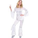 Perruques disco blanches Taille M look fashion pour femme 