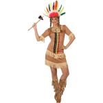 Déguisements d'indien marron à franges Pocahontas Pocahontas mi-longs look fashion pour femme 