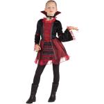 Déguisements rouge foncé en velours d'Halloween enfant look fashion 