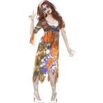 Déguisements des années 70 multicolores à franges Taille M look hippie pour femme 