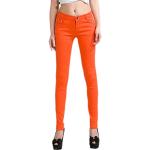Jeans skinny orange en coton stretch Taille XS look fashion pour femme 