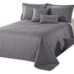 Jetés de lit Delindo Lifestyle gris en polyester 240x220 cm modernes 