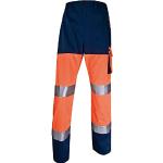 Pantalons de travail Delta Plus orange fluo en polyester Taille L look fashion 